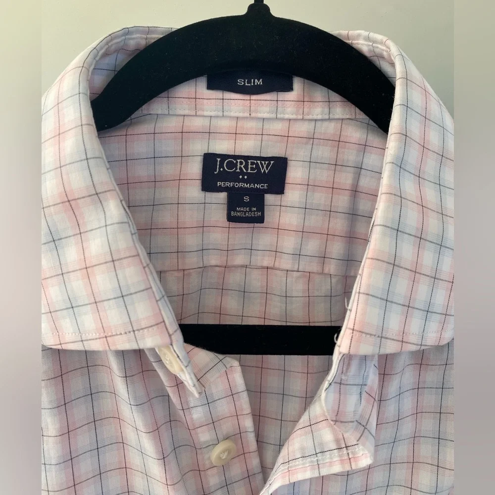 J. Crew - Pastel Pink & Blue Checkered Button Down Oxford Shirt - Size S